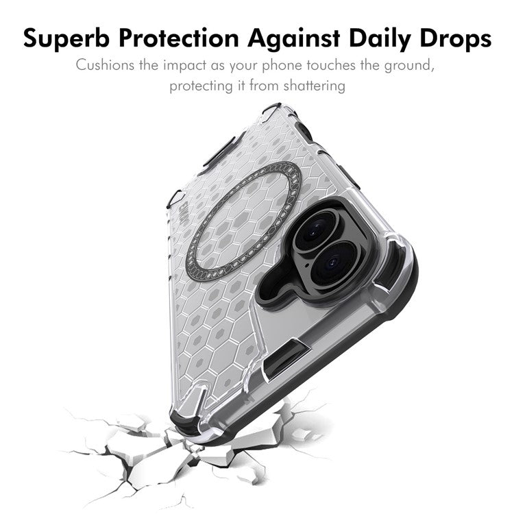 ENKAY HAT PRINCE For iPhone 16 Case Compatible with MagSafe TPU+PC Phone Cover with Screen Film - Red