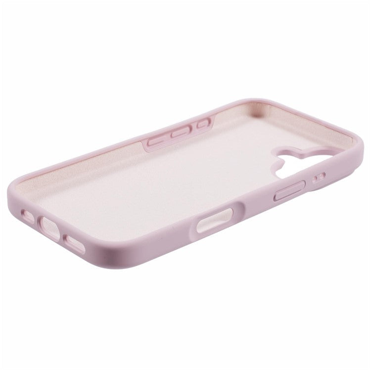 For iPhone 16 Plus Case PC+Liquid Silicone Anti-Scratch Lining Phone Cover - Purple