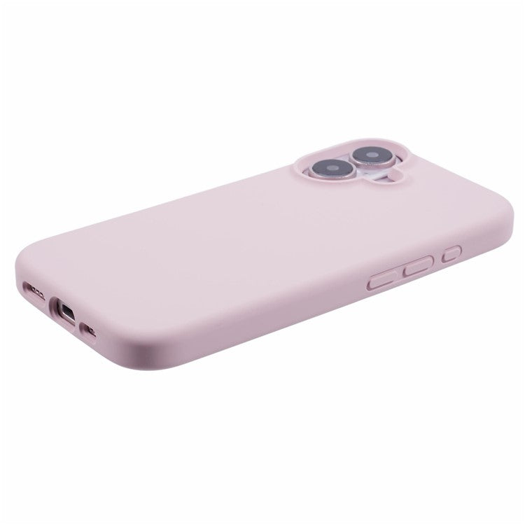 For iPhone 16 Plus Case PC+Liquid Silicone Anti-Scratch Lining Phone Cover - Purple