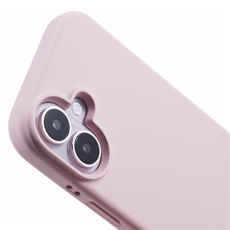 For iPhone 16 Plus Case PC+Liquid Silicone Anti-Scratch Lining Phone Cover - Purple