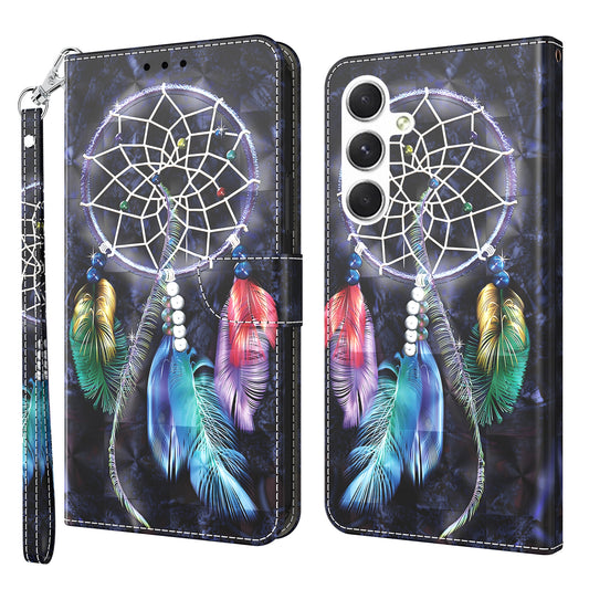 For Samsung Galaxy A16 5G / A16 4G Case Stand Pattern Printing Leather Phone Cover - Dream Catcher