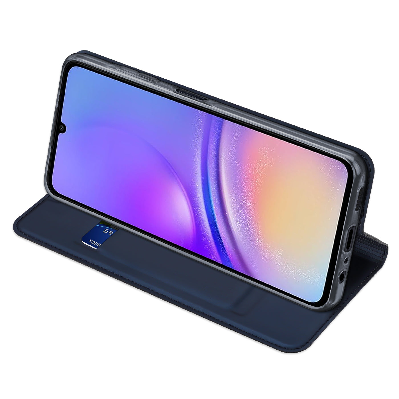 DUX DUCIS Skin Pro Series For Samsung Galaxy A06 Case Leather Cover Card Holder - Blue