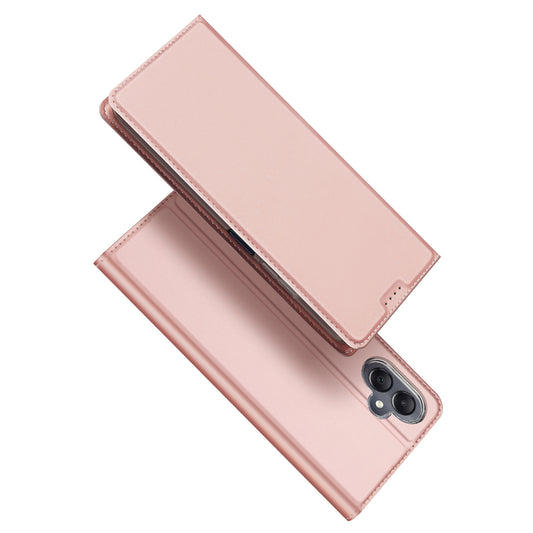 DUX DUCIS Skin Pro Series For Samsung Galaxy A06 Case Leather Cover Card Holder - Pink