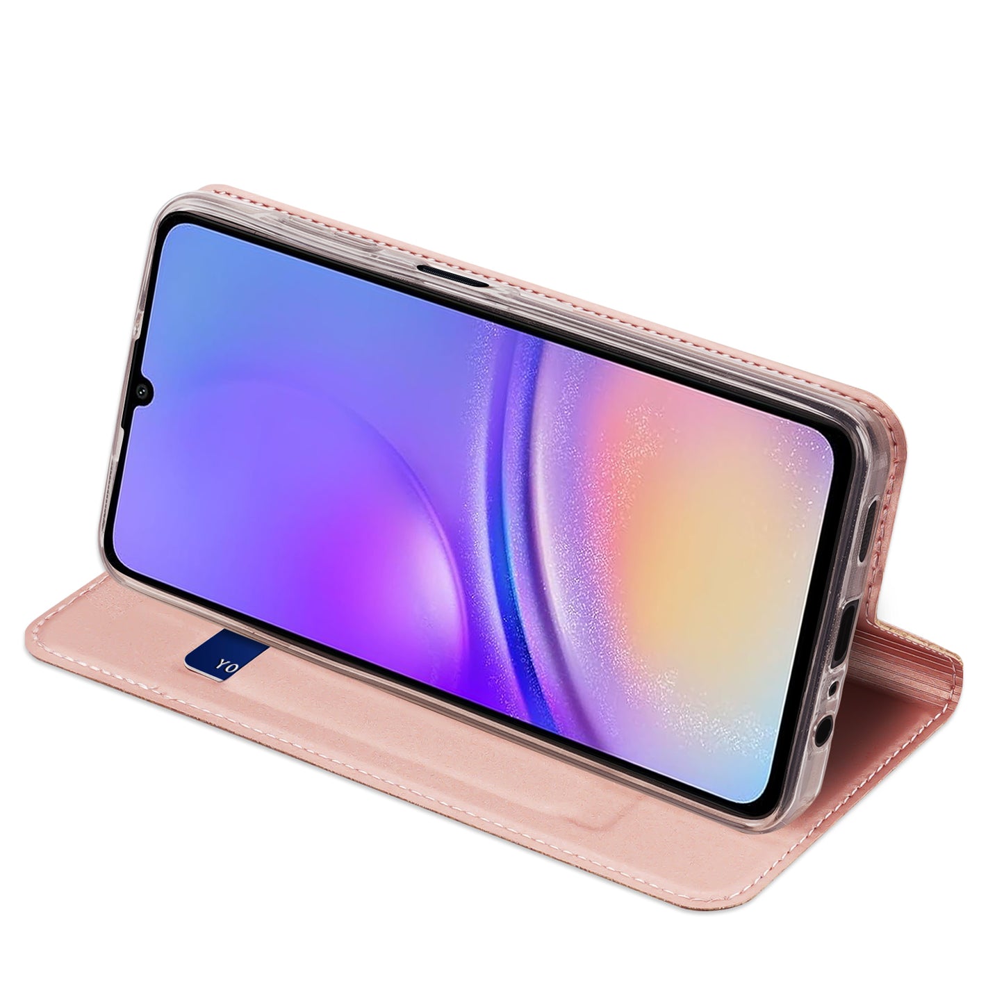 DUX DUCIS Skin Pro Series For Samsung Galaxy A06 Case Leather Cover Card Holder - Pink