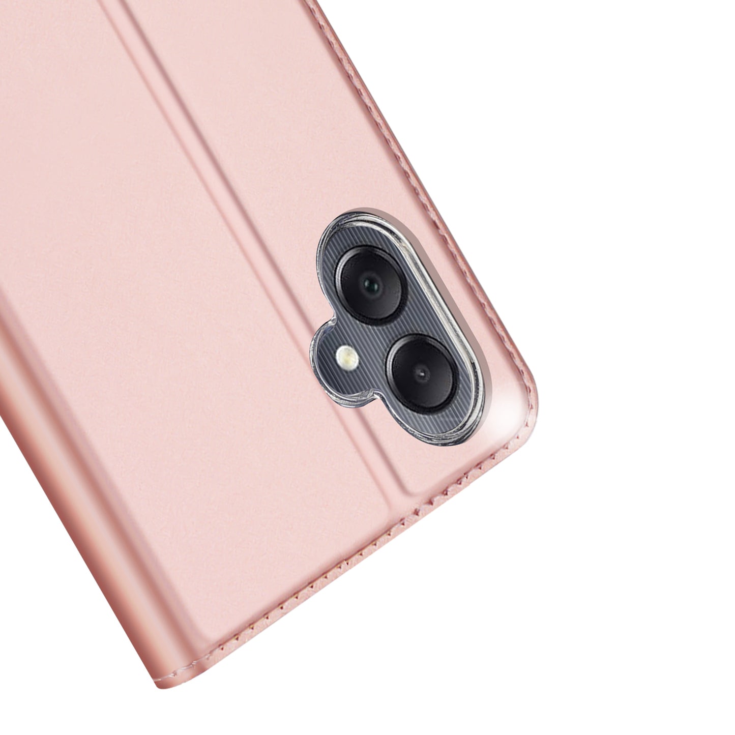 DUX DUCIS Skin Pro Series For Samsung Galaxy A06 Case Leather Cover Card Holder - Pink
