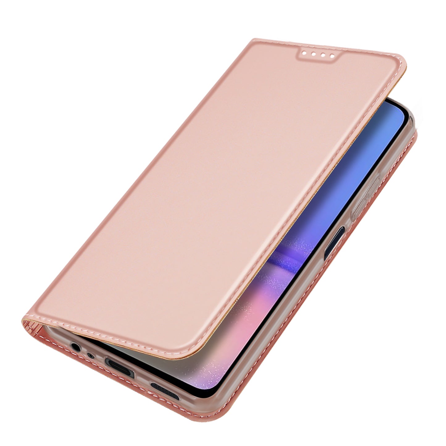 DUX DUCIS Skin Pro Series For Samsung Galaxy A06 Case Leather Cover Card Holder - Pink