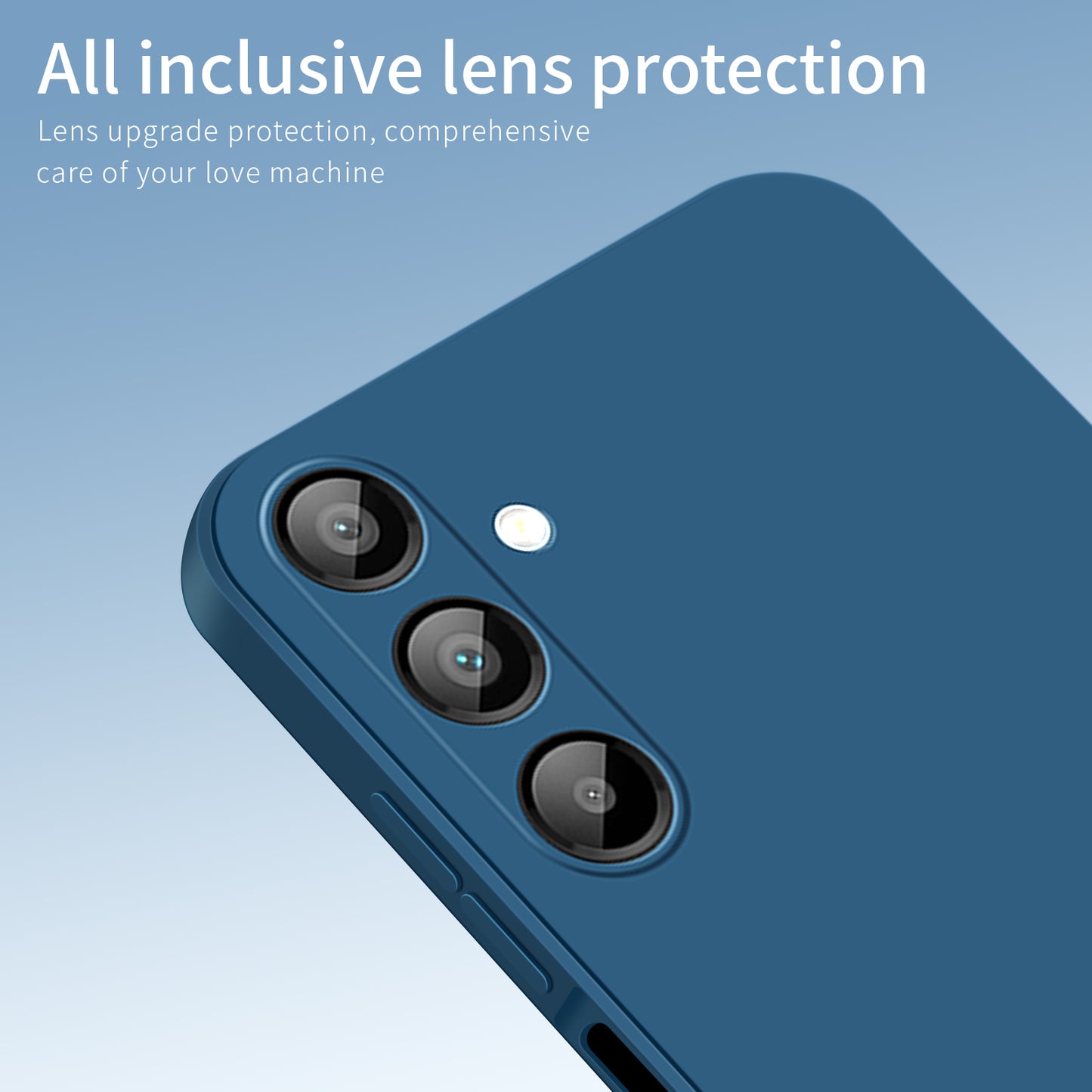 PINWUYO JK Touching Series For Samsung Galaxy A16 5G / A16 4G Case Silky Touch Soft TPU Phone Back Cover - Navy Blue