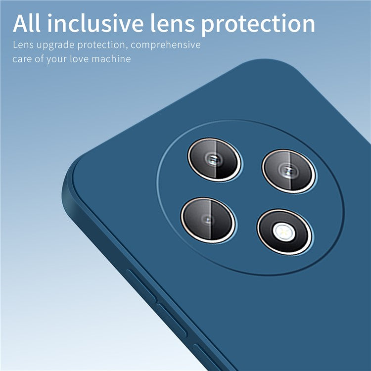 PINWUYO JK Touching Series For Oppo Reno12 F 5G / 4G Case Silky Touch Soft TPU Phone Back Cover - Navy Blue