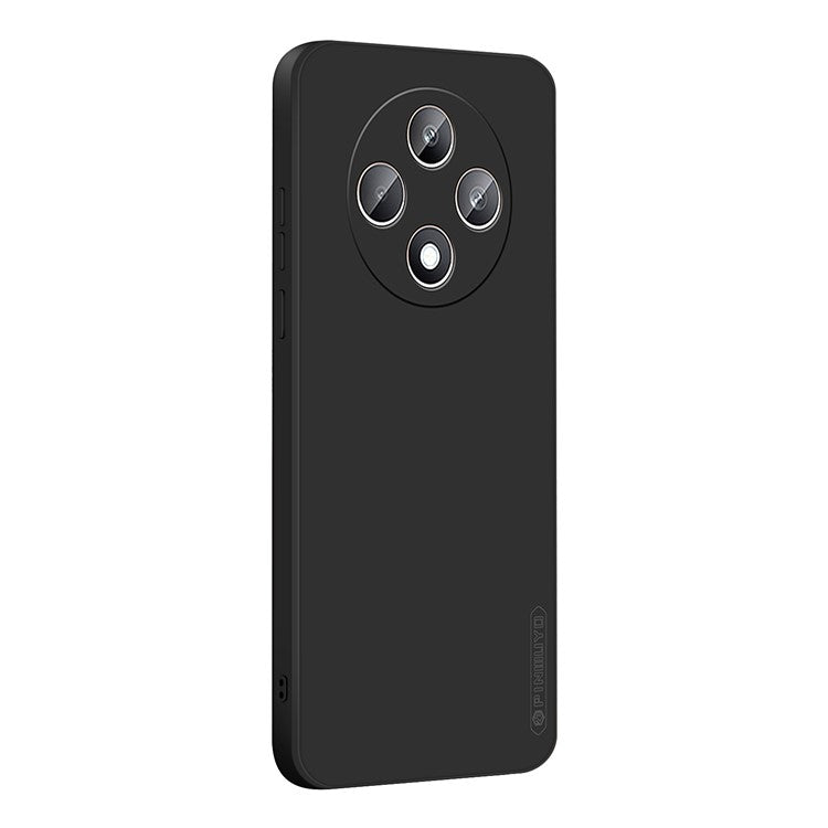 PINWUYO JK Touching Series For Oppo Reno12 F 5G / 4G Case Silky Touch Soft TPU Phone Back Cover - Black