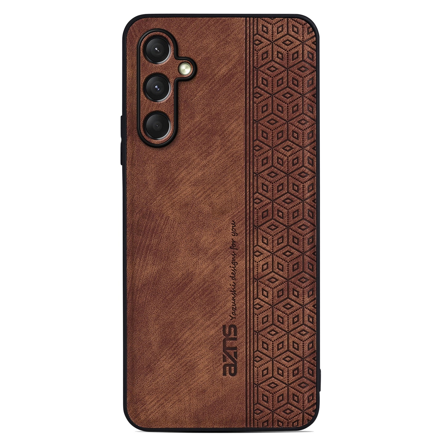 AZNS For Samsung Galaxy A16 5G / A16 4G Case Protective PU Leather Covered TPU Phone Shell - Brown