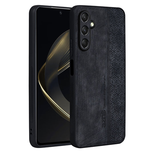 AZNS For Samsung Galaxy A16 5G / A16 4G Case Protective PU Leather Covered TPU Phone Shell - Black
