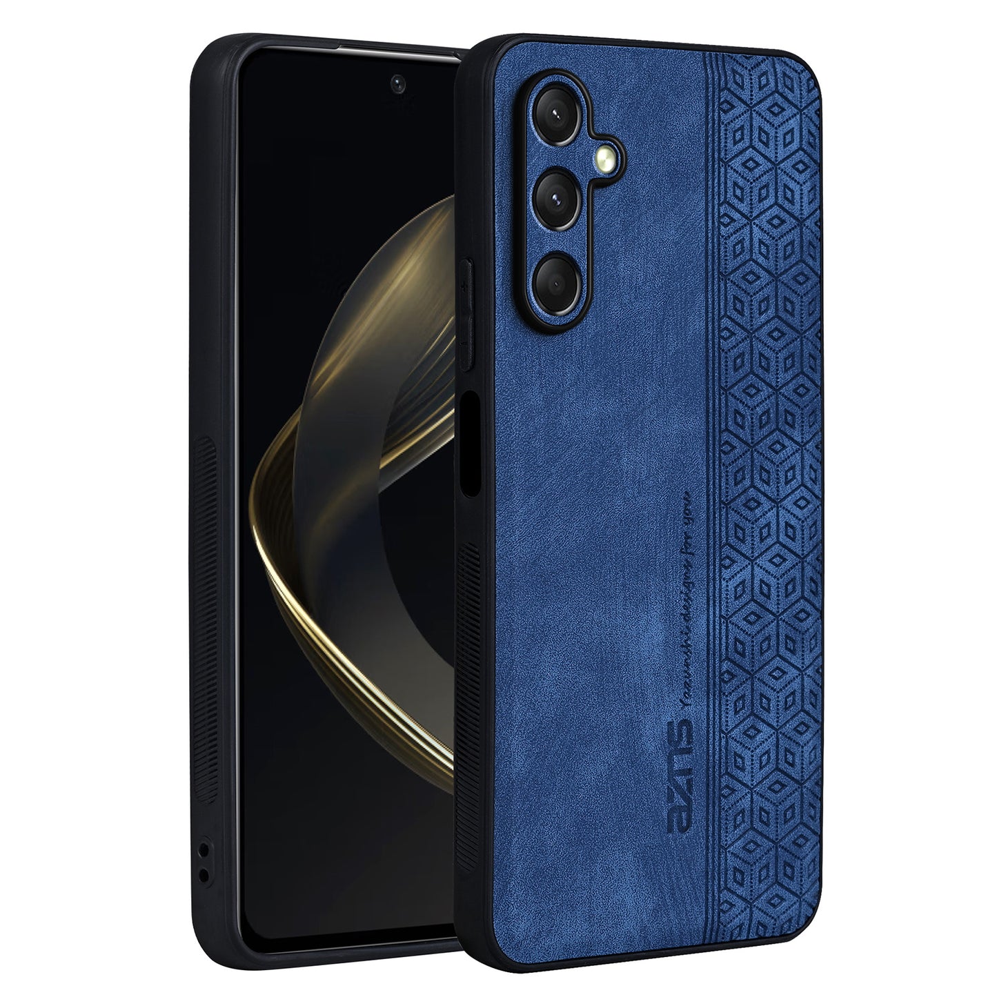 AZNS For Samsung Galaxy A16 5G / A16 4G Case Protective PU Leather Covered TPU Phone Shell - Blue