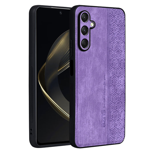 AZNS For Samsung Galaxy A16 5G / A16 4G Case Protective PU Leather Covered TPU Phone Shell - Purple