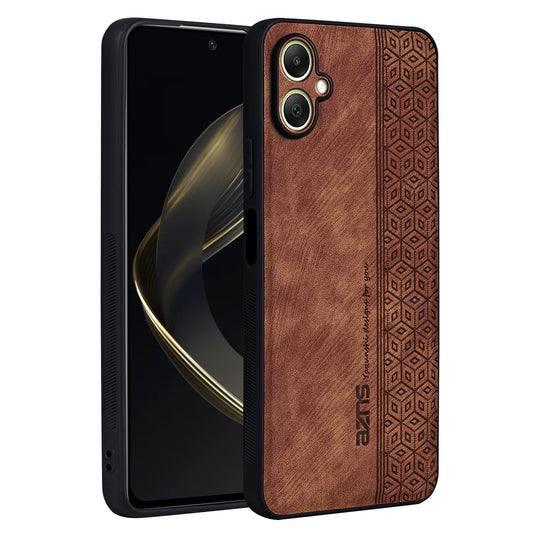AZNS For Samsung Galaxy A06 Case Protective PU Leather Covered TPU Phone Shell - Brown