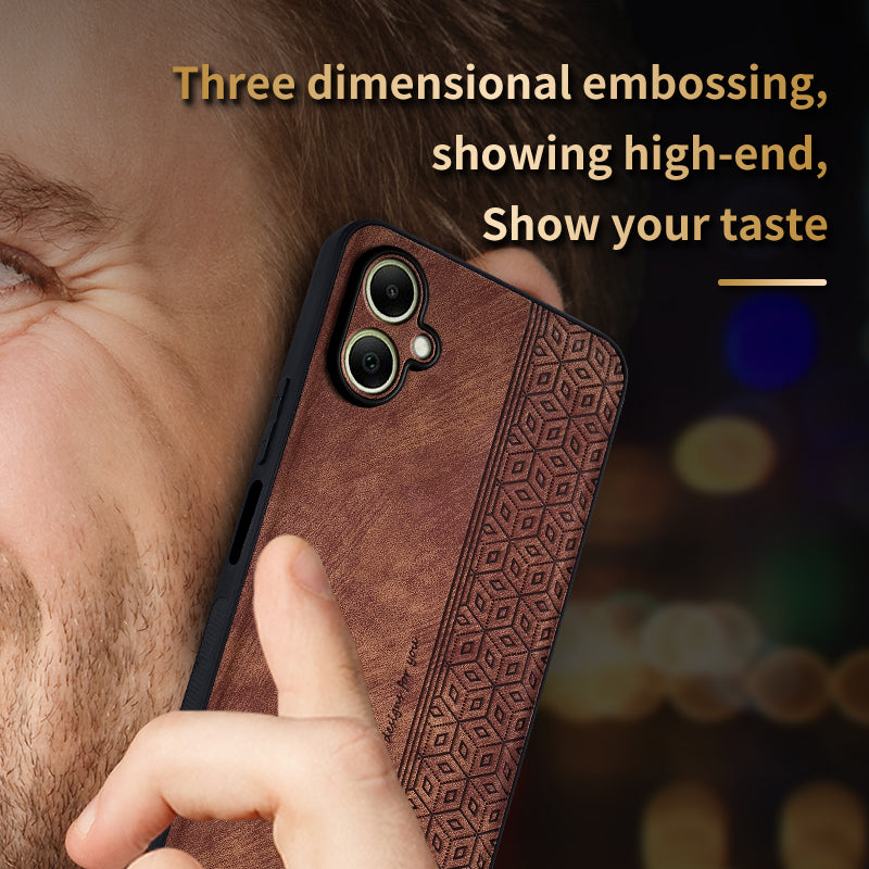 AZNS For Samsung Galaxy A06 Case Protective PU Leather Covered TPU Phone Shell - Brown