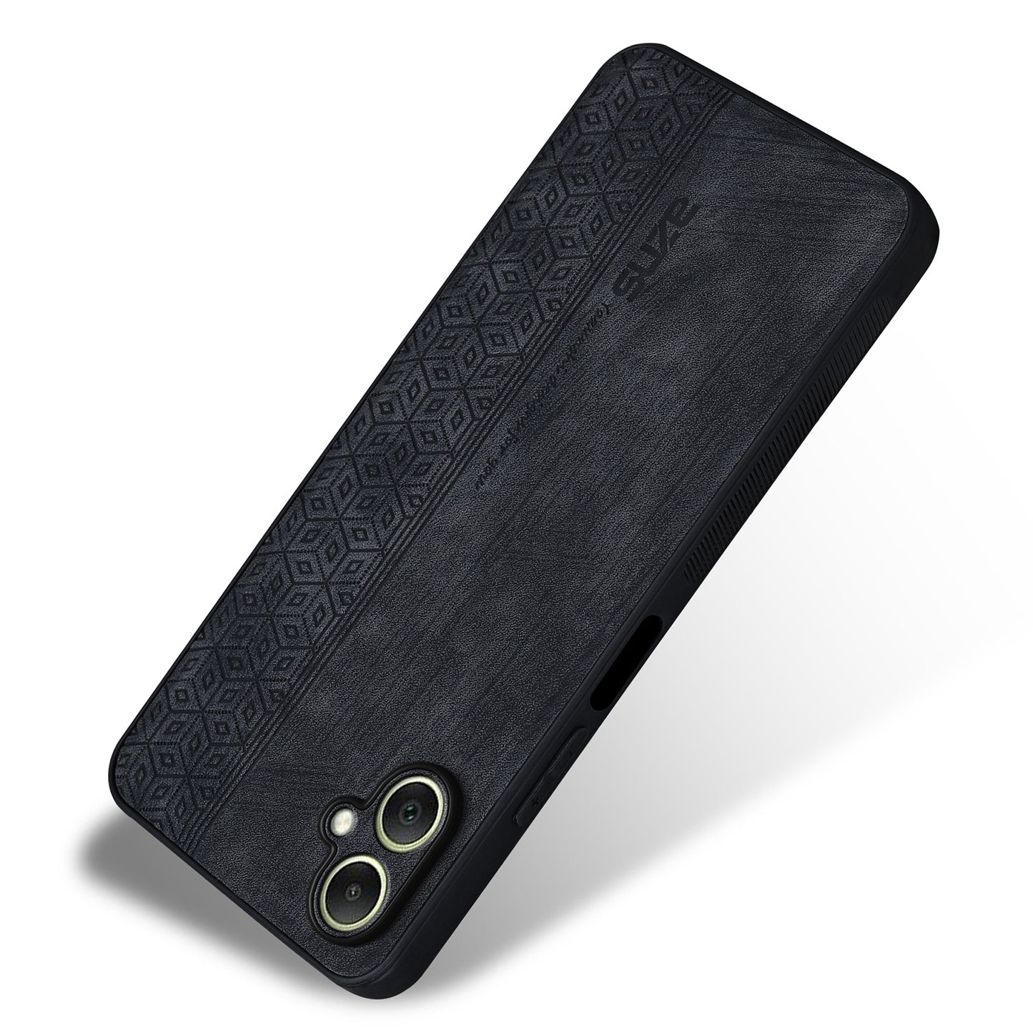 AZNS For Samsung Galaxy A06 Case Protective PU Leather Covered TPU Phone Shell - Black