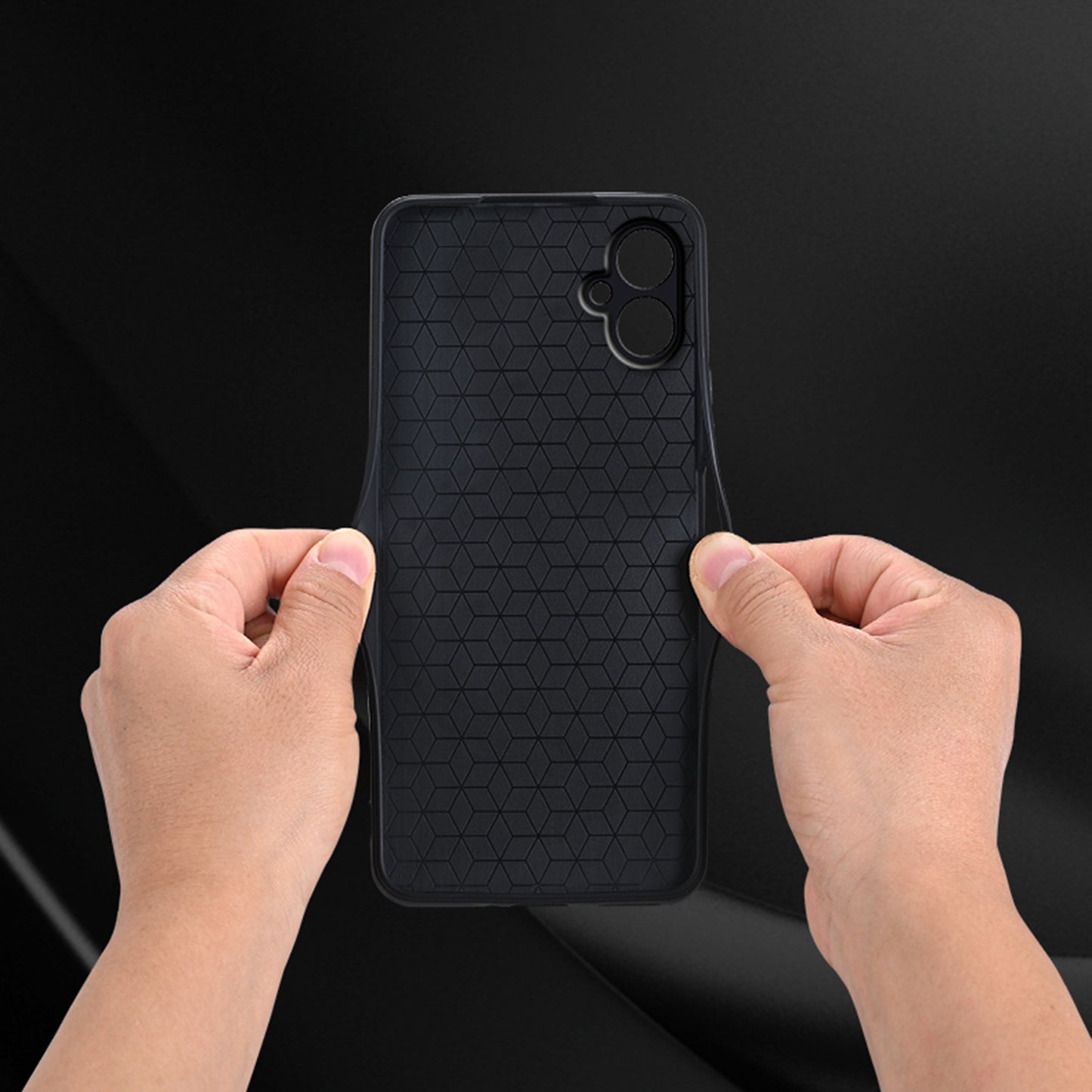 AZNS For Samsung Galaxy A06 Case Protective PU Leather Covered TPU Phone Shell - Black
