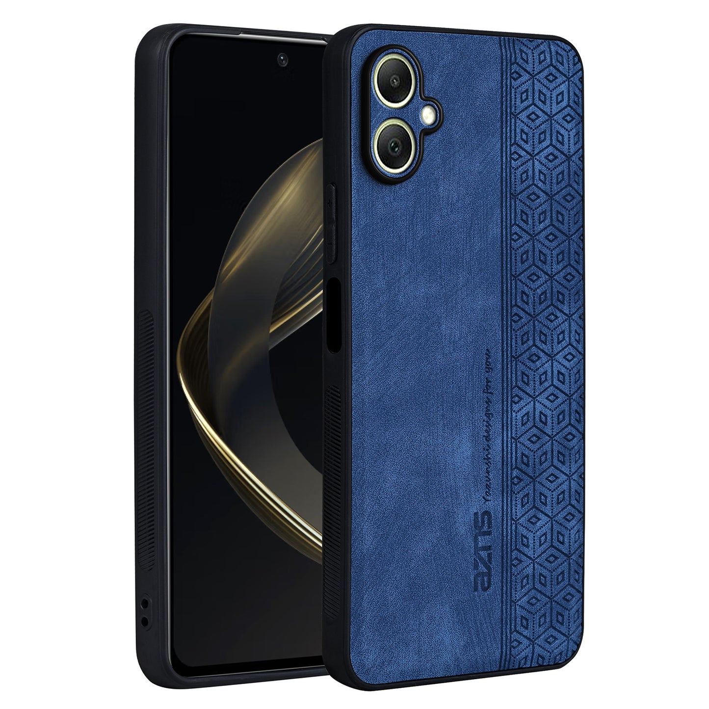 AZNS For Samsung Galaxy A06 Case Protective PU Leather Covered TPU Phone Shell - Blue