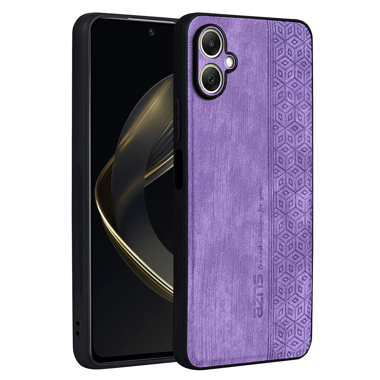 AZNS For Samsung Galaxy A06 Case Protective PU Leather Covered TPU Phone Shell - Purple