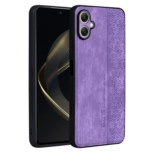AZNS For Samsung Galaxy A06 Case Protective PU Leather Covered TPU Phone Shell - Purple
