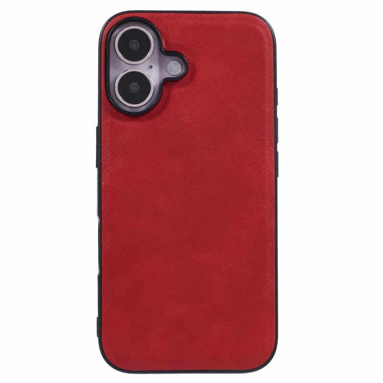 X-LEVEL Bojue-3 Series For iPhone 16 Case Compatible with MagSafe Leather Coated PC+TPU Phone Cover - Red