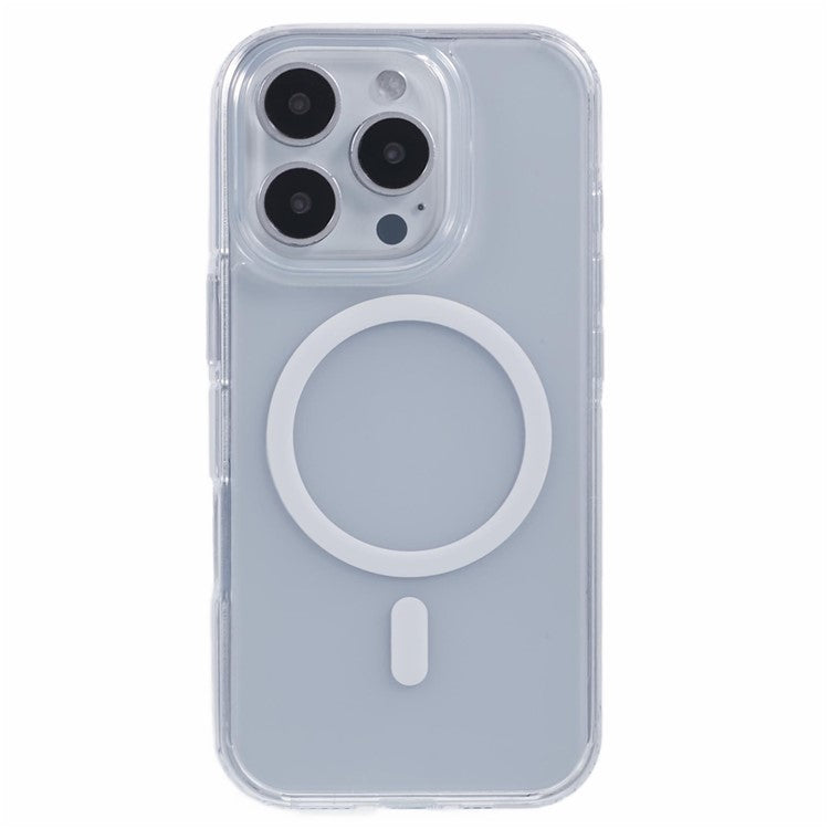 X-LEVEL For iPhone 16 Pro Case Compatible with MagSafe PC+TPU Matte Phone Cover - Transparent