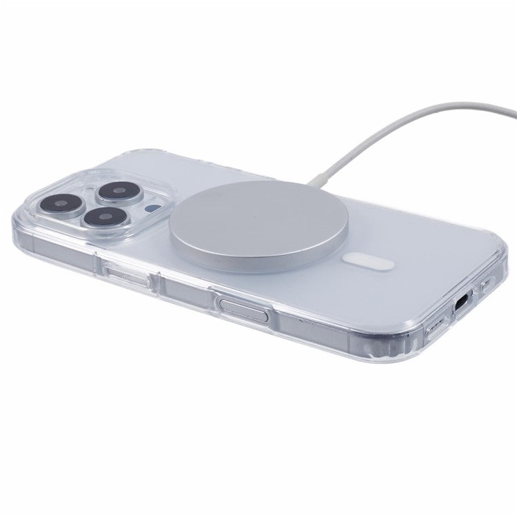 X-LEVEL For iPhone 16 Pro Case Compatible with MagSafe PC+TPU Matte Phone Cover - Transparent
