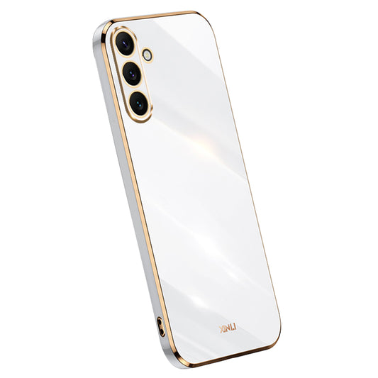 XINLI For Samsung Galaxy A16 5G / A16 4G Case TPU Phone Cover with Electroplating Frame - White