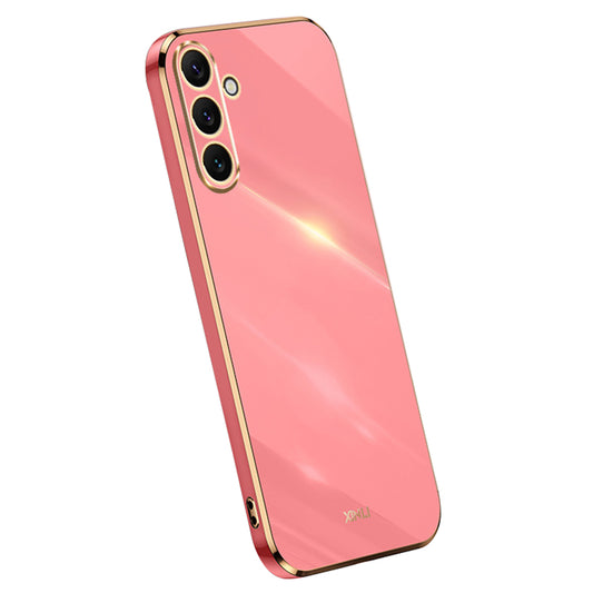 XINLI For Samsung Galaxy A16 5G / A16 4G Case TPU Phone Cover with Electroplating Frame - Red