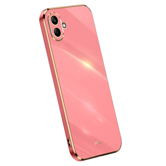 XINLI For Samsung Galaxy A06 Case TPU Phone Cover with Electroplating Frame - Red