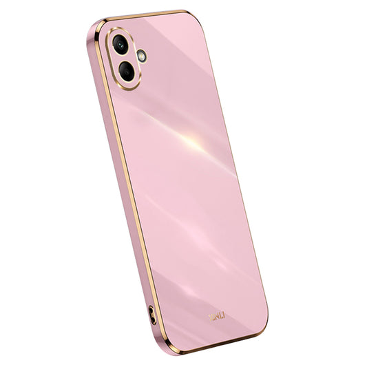 XINLI For Samsung Galaxy A06 Case TPU Phone Cover with Electroplating Frame - Purple