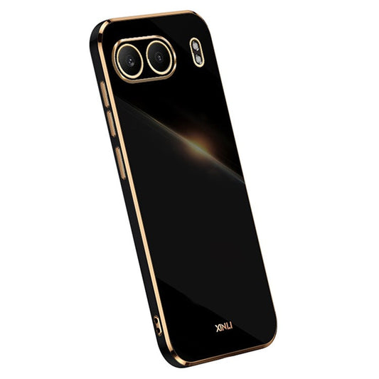 XINLI For OnePlus Nord 4 Case TPU Phone Cover with Electroplating Frame - Black