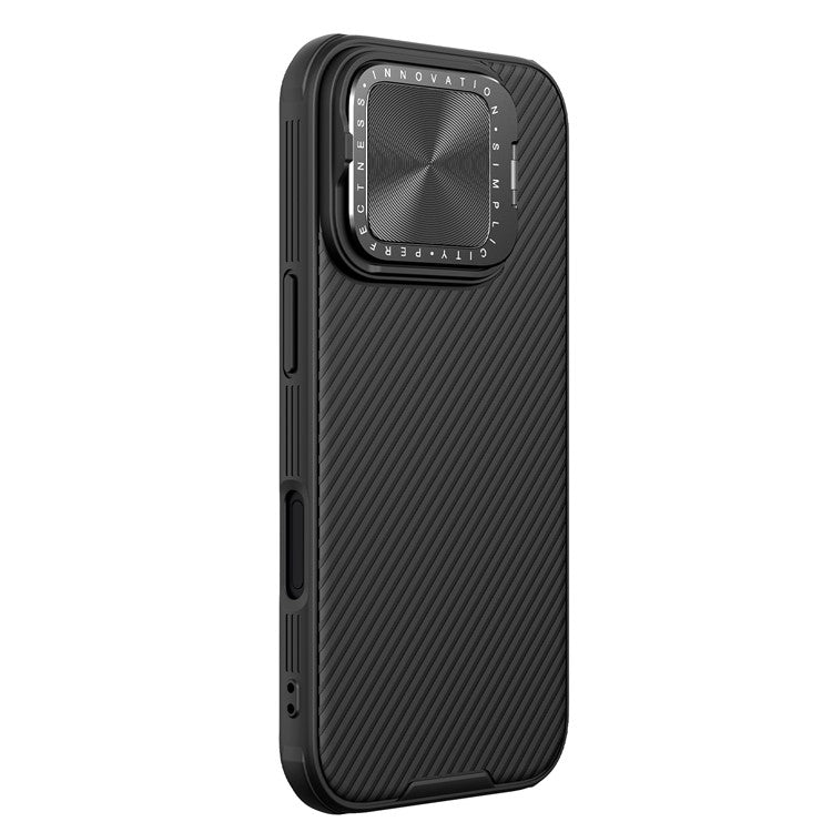 NILLKIN Camshield Prop Magnetic Series for iPhone 16 Pro Case Compatible with MagSafe PC+TPU Phone Cover with Camera Cover - Black
