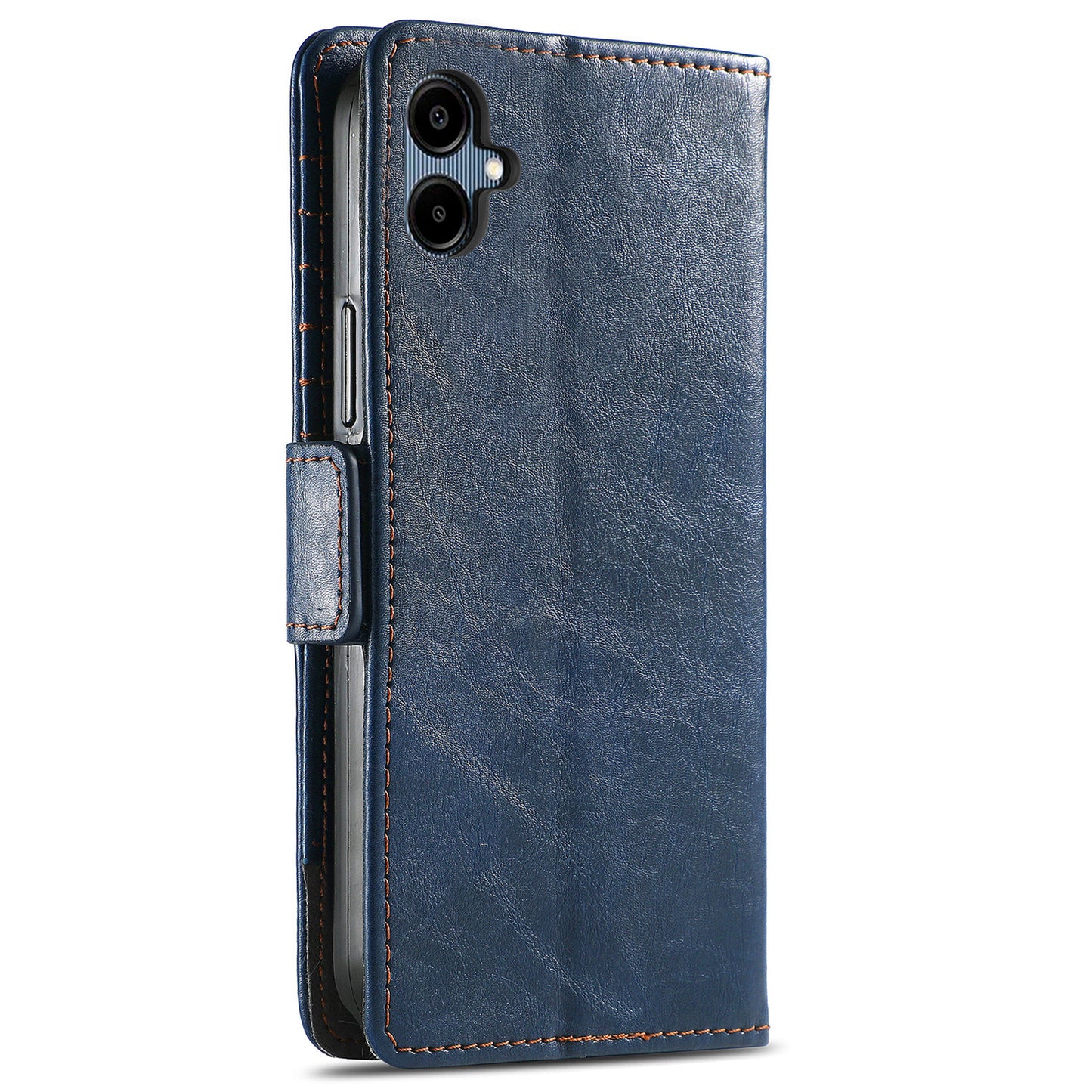 CASENEO 002 Series For Samsung Galaxy A06 Case Stand Wallet Splicing PU Leather Cover - Dark Blue