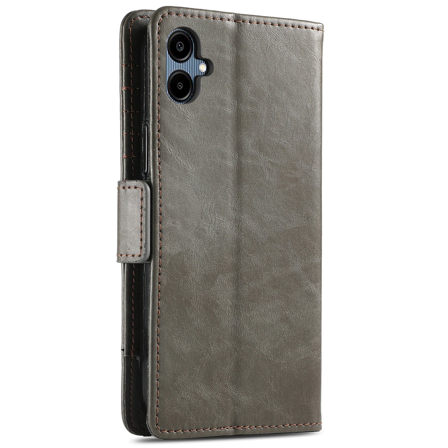CASENEO 002 Series For Samsung Galaxy A06 Case Stand Wallet Splicing PU Leather Cover - Grey
