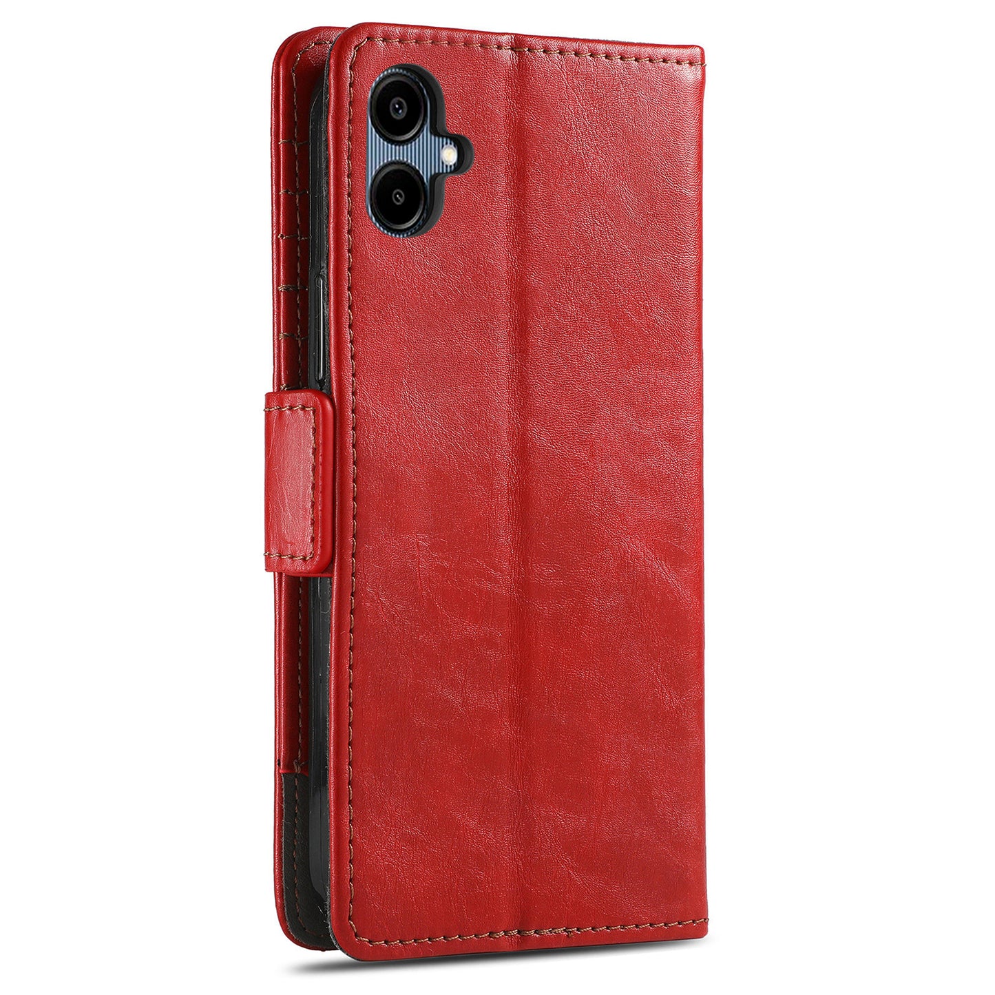 CASENEO 002 Series For Samsung Galaxy A06 Case Stand Wallet Splicing PU Leather Cover - Red