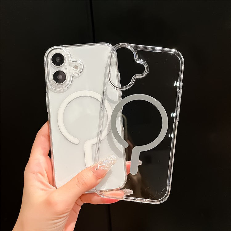 For iPhone 16 Plus Case Compatible with MagSafe Protective TPU+PC Phone Cover - Orange