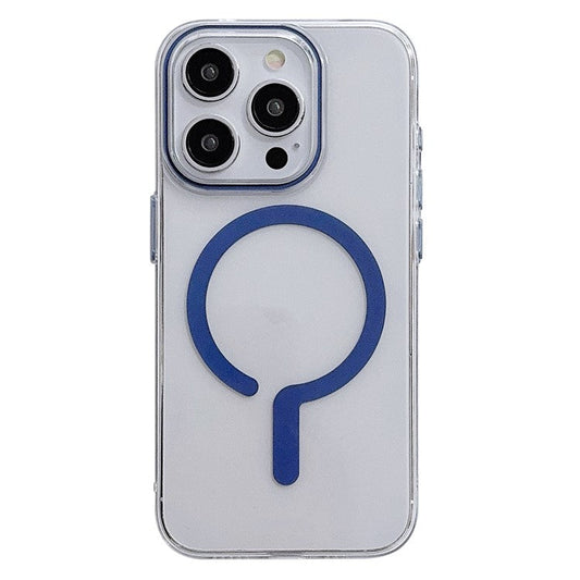 For iPhone 16 Pro Case Compatible with MagSafe Protective TPU+PC Phone Cover - Sapphire
