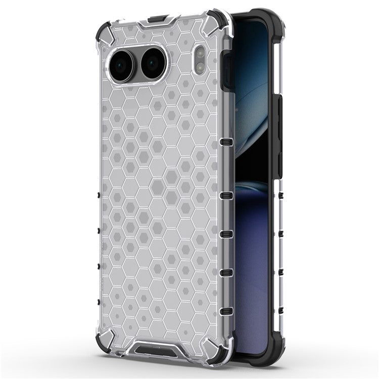 For OnePlus Nord 4 Case PC+TPU Phone Cover Honeycomb Shape - Grey