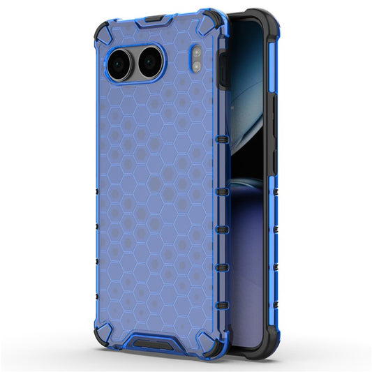For OnePlus Nord 4 Case PC+TPU Phone Cover Honeycomb Shape - Blue