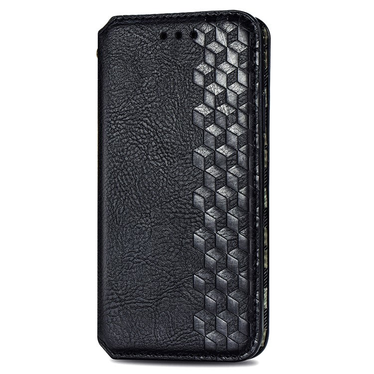 For OnePlus Nord 4 Case Rhombus Imprint PU Leather Wallet Phone Cover - Black