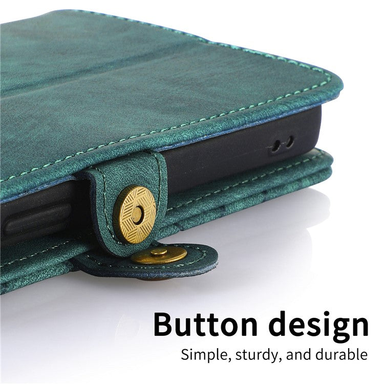 For OnePlus Nord 4 Case Zipper Wallet Geometry Lines Leather Phone Cover - Green