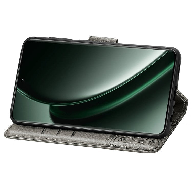 For OnePlus Nord 4 Case PU Leather Wallet Phone Cover Butterfly Pattern - Grey