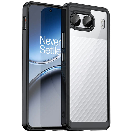 For OnePlus Nord 4 Shockproof Case TPU +Acrylic Protective Clear Phone Cover - Black