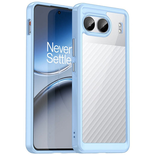 For OnePlus Nord 4 Shockproof Case TPU +Acrylic Protective Clear Phone Cover - Blue