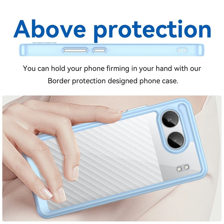 For OnePlus Nord 4 Shockproof Case TPU +Acrylic Protective Clear Phone Cover - Blue