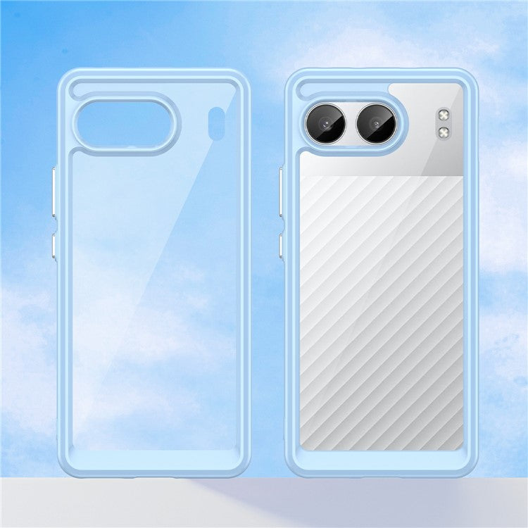 For OnePlus Nord 4 Shockproof Case TPU +Acrylic Protective Clear Phone Cover - Blue