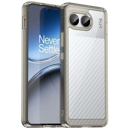 For OnePlus Nord 4 Shockproof Case TPU +Acrylic Protective Clear Phone Cover - Transparent Grey