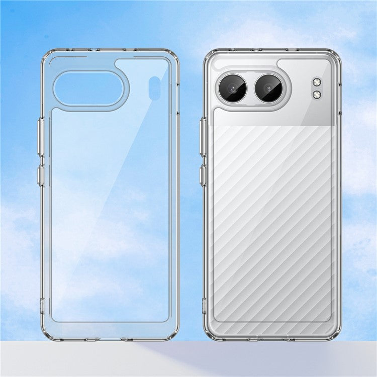 For OnePlus Nord 4 Shockproof Case TPU +Acrylic Protective Clear Phone Cover - Transparent