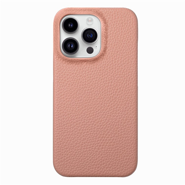 Y1 For iPhone 16 Pro Case Shockproof Litchi Texture Leather+PC Phone Cover - Pink